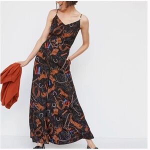 ⭐️ Maeve Caballos Horse Country Cowboy Artsy Classy Chic Posh Wide-Leg Jumpsuit